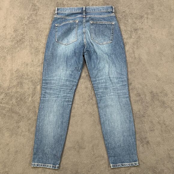 Everlane Raw-Hem Crop Light Bleach Wash Straight Ankle Leg Jeans Women's Size 29 - Picture 2 of 10